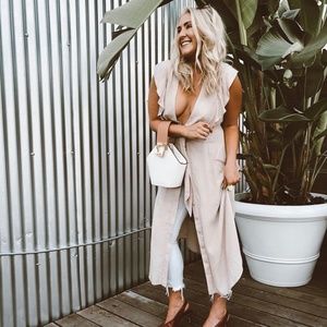 [ADELYN RAE] kelsey button front dress